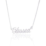 Copy of "Blessed "-Copper/925 Sterling Silver Personalized Name Necklace Adjustable Chain 16"-20" page sample