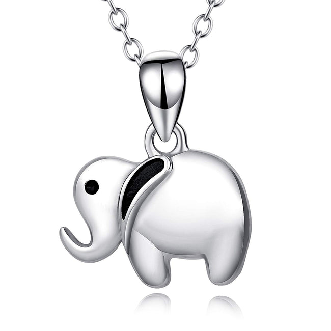 Sterling Silver Little Lucky Elephant Pendant Necklace and Elephant Earrings for Girls Boys
