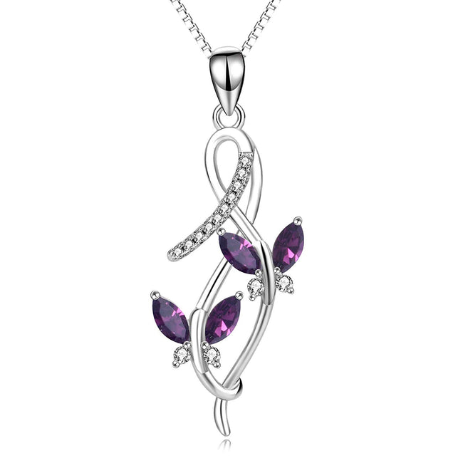Butterfly Series Necklace Simulated Birthstone Crystal from Crystal