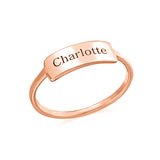 Copper/925 Sterling Silver Personalized Engraved Inspirational Simple Ring
