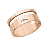 Copper/925 Sterling Silver Personalized Engraved  Rings