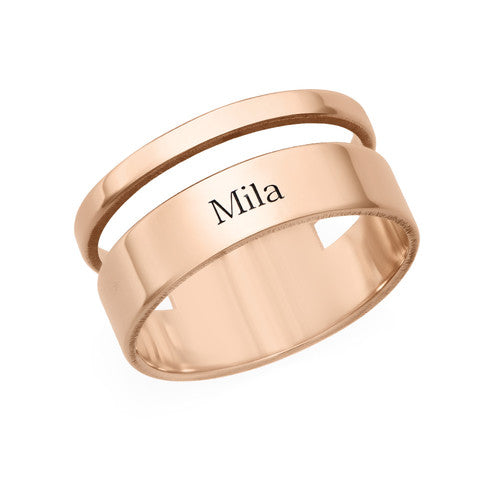 Copper/925 Sterling Silver Personalized Engraved  Rings