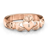 Copper/925 Sterling Silver Personalized Engraved Crown Ring