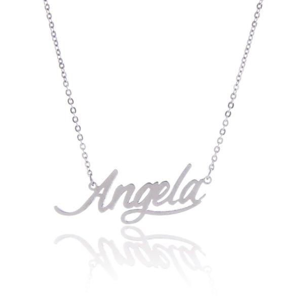925 Sterling Silver Personalized Classic Name Necklace Adjustable 16”-20”