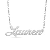 Lauren - Copper/925 Sterling Silver Personalized Classic Name Necklace Adjustable 16”-20”