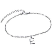 Copper/925 Sterling Silver Personalized Uppercase Classic Anklet Length Adjustable 8.5"-10"
