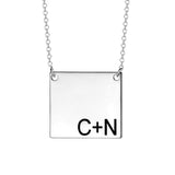 Personalized 925 Sterling Silver  Initial Necklace-Adjustable 16”-20”