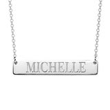 Copper/925 Sterling Silver Personalized Bar Necklace  Adjustable 18”-20”
