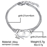 Copper Handcuffs Ankle Bracelet for Women Anklet Fashion Multilayer Foot Chain