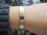 Personalized Handwriting Cuff Bangle in 925 Sterling Silver Adjustable 6”-7.5”