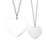 Forever Love-925 Sterling Silver Personalized Engraved Heart Photo Necklace Adjustable 16"-20