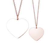 Forever Love-925 Sterling Silver Personalized Engraved Heart Photo Necklace Adjustable 16"-20