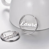 Copper/925 Sterling Silver Personalized Name Earrings