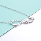 Infinite Love -Copper/925 Sterling Silver Personalized Name Necklace Adjustable 18”-20”