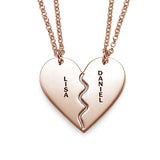 925 Sterling Silver Personalized Breakable Heart Necklaces