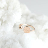 Copper/925 Sterling Silver Personalized Adjustable Stacking Ring