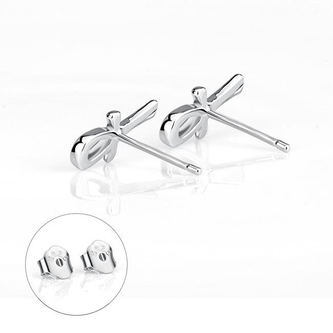 925 Sterling Silver Simple Natural Little Man Studs