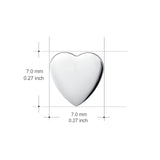 925 Sterling Silver Simple Love Heart Studs Gift for Girlfriend Women