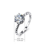 925 Sterling Silver Wedding Ring Jewelry Ring Diamond Ring Gift for Girls and Woman