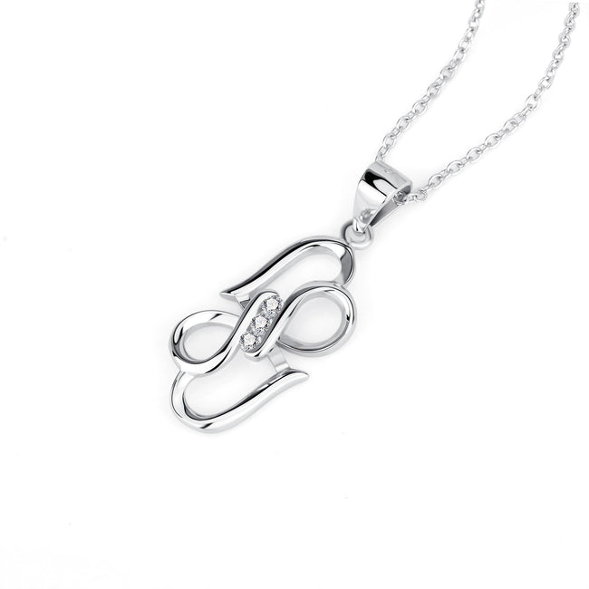 925 Sterling Silver Charm Pendant with Chain Heart By Heart Love Jewelry Necklace for Girlfriend