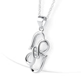 925 Sterling Silver Charm Pendant with Chain Heart By Heart Love Jewelry Necklace for Girlfriend