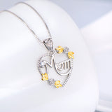 Flower Heart Necklace For Mom
