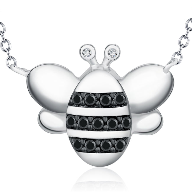 925 Sterling Silver Honeybee Jewelry Rolo Chain Necklace