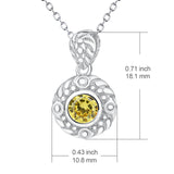925 Sterling Silver Circle Jewelry Rolo Chain Necklace
