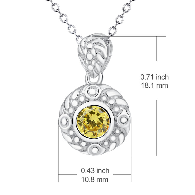 925 Sterling Silver Circle Jewelry Rolo Chain Necklace