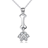 925 Sterling Silver Necklace With Double Charming Pendant