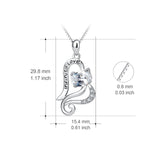 Infinity Love- 925 Sterling Silver Irregular Love Heart Fine Jewelry Necklace For Women Family Friends