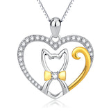 925 Sterling Silver Lucky Cat Jewelry Necklace