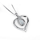 "Always My Sister Forever My Friend" Shinning Zircon Jewelry Necklace Charm Pendant with Chain