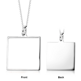 I'm Addicted to You -  14K Gold Personalized Color Photo &Text Necklace Adjustable 16”-20”