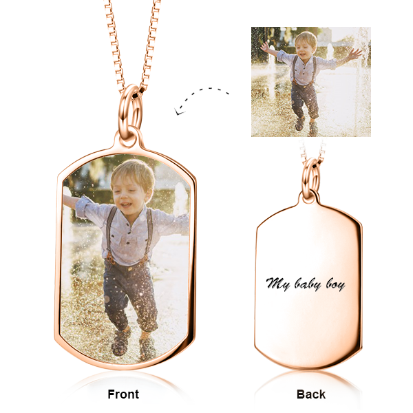 Copy of 14K Gold -Color Photo Personalized Adjustable 16”-20”