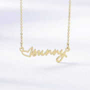♡sunny - Loving You-Copper/925 Sterling Silver Collar personalizado con nombre de corazón ajustable 16"-20"