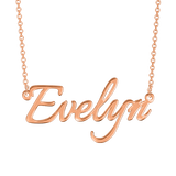 Evelyn - 925 Sterling Silver Personalized Adjustable 18”-20” Name Necklace