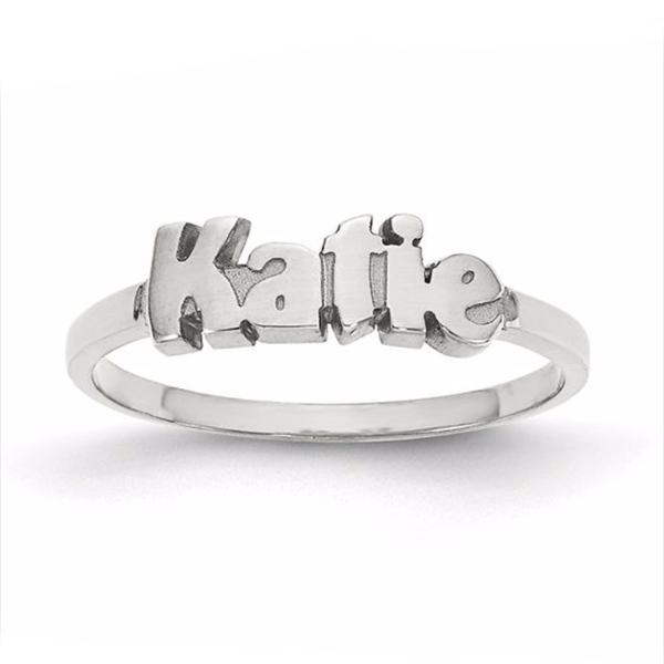 Katie Style-Copper/925 Sterling Silver Personalized  Name Ring