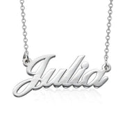 Julia -  Copper/925 Sterling Silver Custom Name Necklaces Adjustable Chain 18”-20”