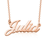 Julia - 10K/14K Gold Custom Name Necklaces Adjustable Chain 16”-20”