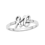 Copper/925 Sterling Silver Personalized Initial Ring