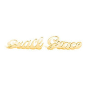 10K/14K Gold Sterling Silver Personalized Name Stub Earring