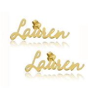 Copper/925 Sterling Silver Personalized Name Earring