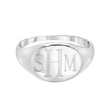 Copper/925 Sterling Silver Personalized Engraved Signet Ring
