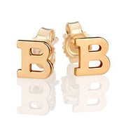 925 Sterling Silver Personalized Initial Stud Earrings