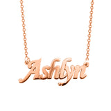 14K Gold Personalized Classic Name Necklace Adjustable 16”-20”