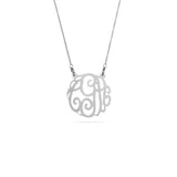 Copper/925 Sterling Silver Personalized Monogram Necklace- Adjustable 16”-20”