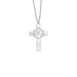 925 Sterling Silver Personalized Monogram Cross Pendant Necklace Adjustable 16”-20”