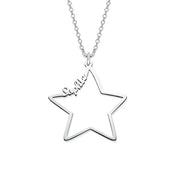 You Are My Star Collar con nombre personalizado de plata de ley 925 ajustable de 16 a 20 pulgadas