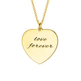 Forever In My Heart-Copper/925 Sterling Silver Personalized Heart Necklace Adjustable 16”-20”